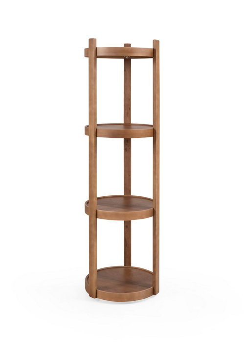 Hanah Home Estantería Polo Yuvarlak - Walnut